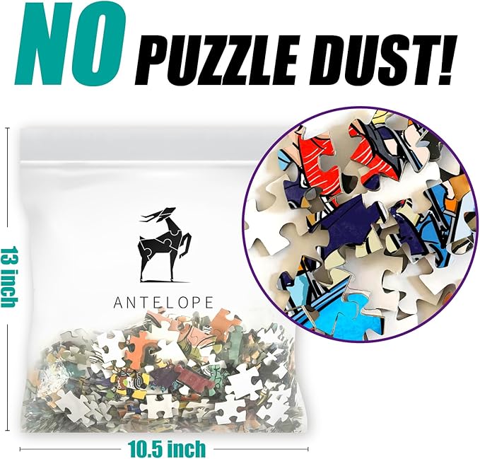 Antelope - 1000 Piece Puzzle for Adults, Roller Coaster Jigsaw Puzzles 1000 Pieces, Theme Park Puzzle, High Resolution, Matte Finish, Smooth Edging, No Dust Exciting Puzzles