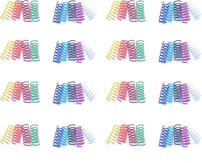 9 Colors Cat Spring Toy, Colorful Springs Self-Play Cat Toys for Indoor Cats,Interactive Cat Toy, Cat Kittens Spiral Coil Springs for Swatting,Biting,Hunting,Pouncing -36PCS