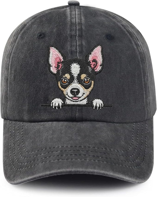 Dog Lover Gifts, Chihuahua Embroidered Dog Baseball Hats for Men Women