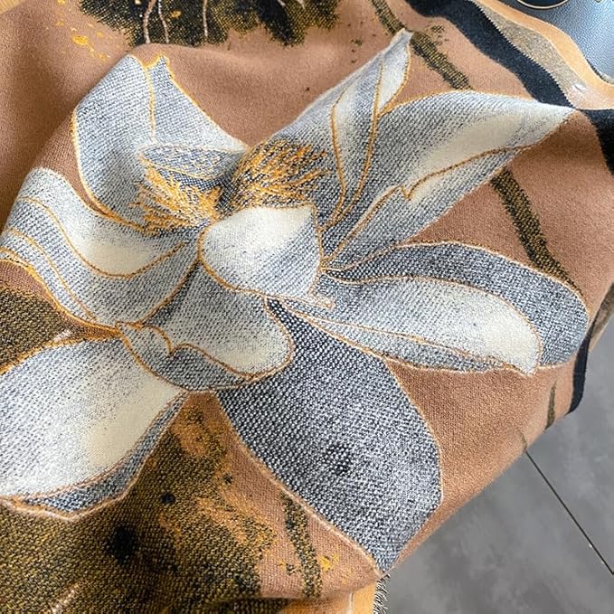 Jeelow Womens Pashmina Shawl Wrap Scarf - Elegant Dressy Evening Poncho Cape for Formal and Wedding Outfits