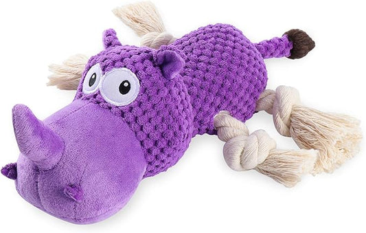 Squeaky Plush Interactive Toy for Large Dogs - Stuffed Toys for Aggressive Chewers, Puppies, Teething - Durable Chew Toy for Boredom and Stimulation