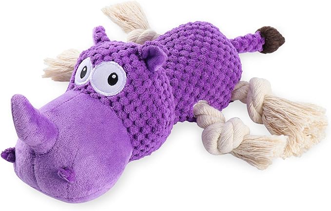 Tough Plush Dog Toys for Aggressive Chewers - Durable Squeaky Toys for Small, Medium, Large Breed Dogs