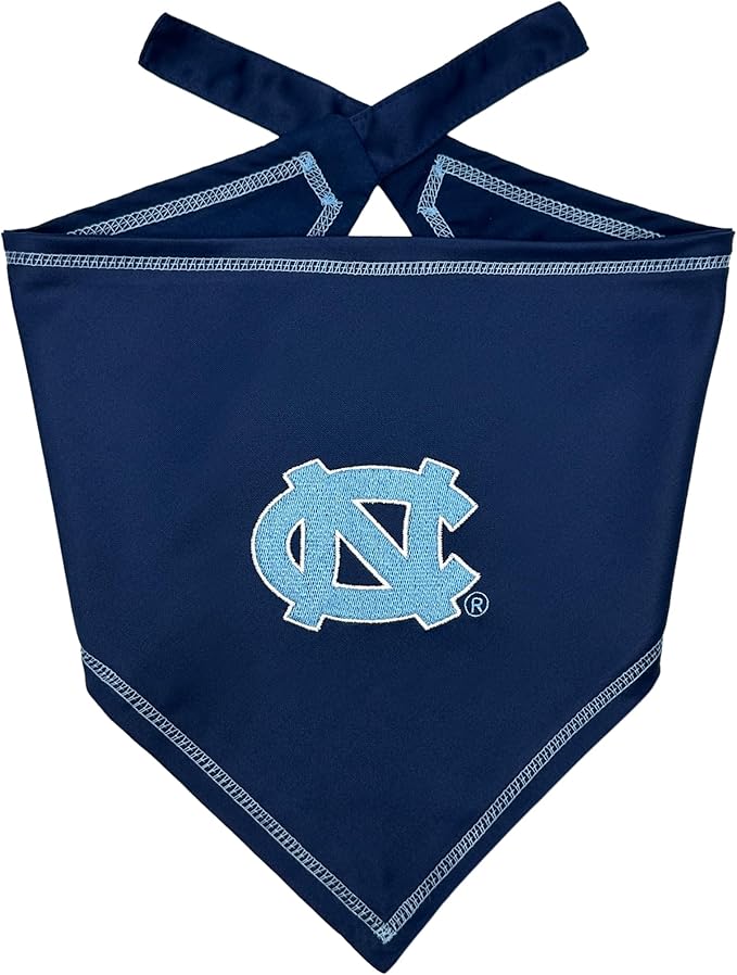 Pets First NCAA North Carolina Tar Heels TIE Bandana, Size Large/X-Large. Dog Bandana Scarf Bib for Pet Cat Dog. The Ultimate Game-Day, Party Bandana