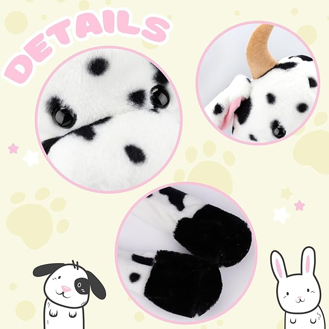 Animal Hat with Ears Moving Jumping Pop Up Beating Hat Plush Holiday Cosplay Dress Up Funny Gift for Kids