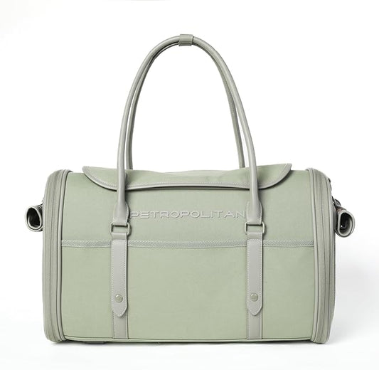 Soft-Sided Pet Carrier for Cats and Small Dogs – Stylish, Airline-Approved Travel Bag with Mesh Ventilation, Collapsible, Removable Pad and Safety Leash, Fits up to 16 lb