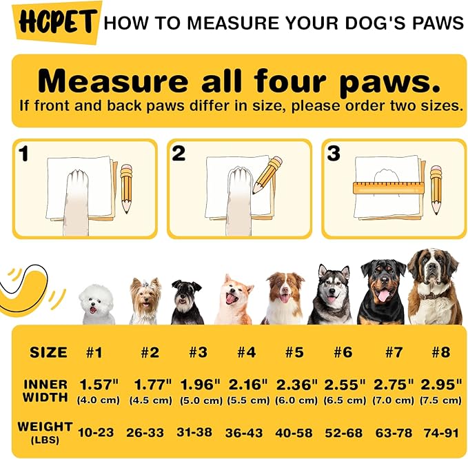 Hcpet Dog Shoes, Dog Boots for Small Dogs, Waterproof Medium Dog Booties Paw Protector for Summer Hot Pavement, Winter Snowy Day, Outdoor Walking, Indoor Hardfloors Anti Slip Sole Pink Size 3