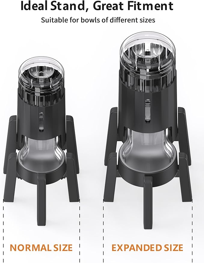 CZPET Dog Water Dispenser Stand, Holder for Pet Automatic Feeders, Width Adjustable Elevated Stand for Pet Feerders, Suitable for Medium Pets [Stand Only]