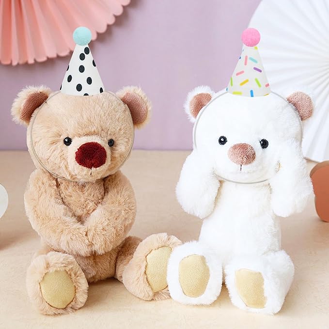 12pcs Mini Party Hats for Stuffed Animals, Party Hats for Dolls Dog Cat Rabbit Puppies Birthday Party Cone Hats Photo Prop