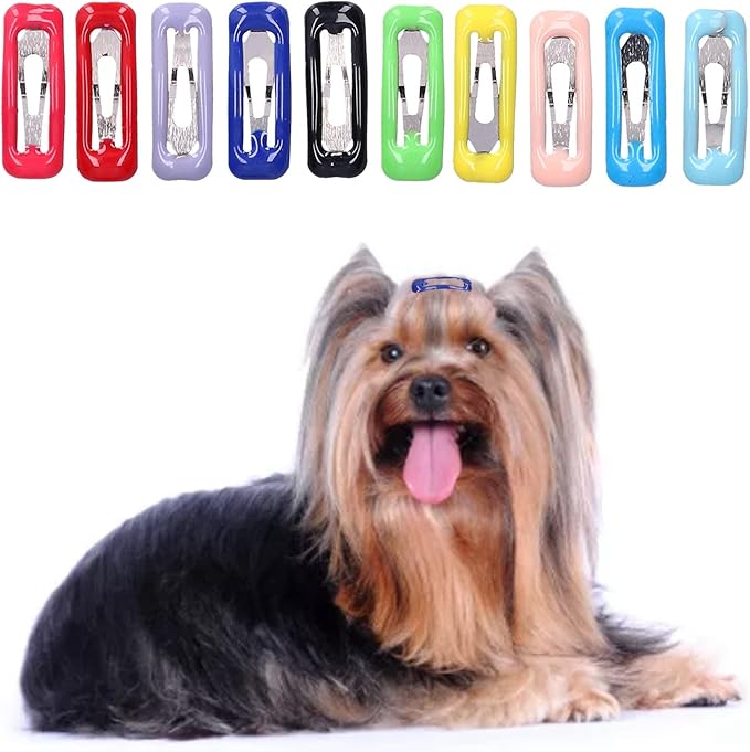 50 PCS Dog Hair Clips, Multicolor Dog Barrettes for Small Dogs Hair, Pet Hair Barrettes Grooming Hairpin Accessories for Dogs Cats Puppy Bunny Chinchilla Guinea Pig