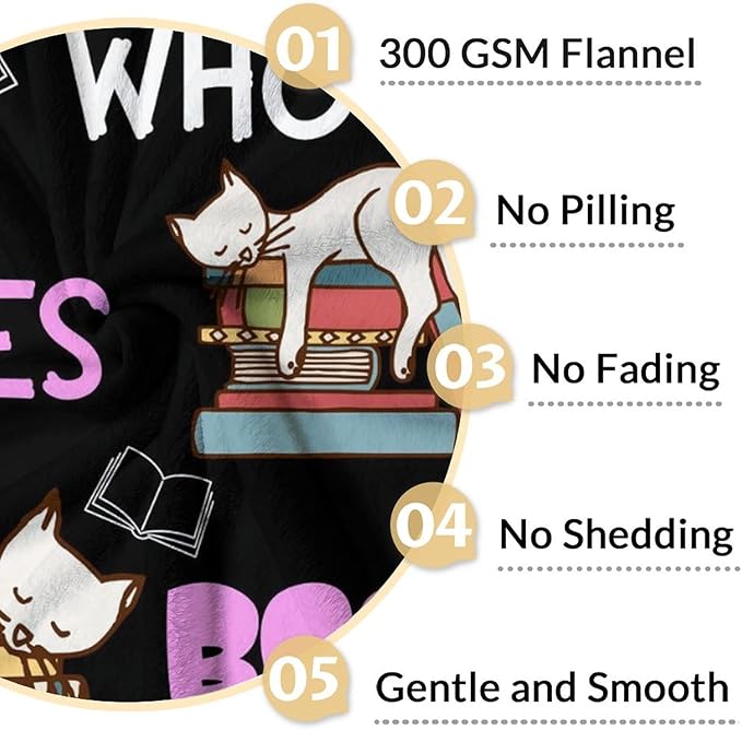 Cat Blanket Gifts - 40"x50" Cute Throw Blanket for Adults Kids - Black Soft Plush Throws for Bed, Couch & Travel