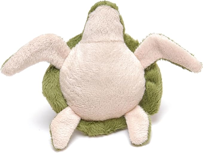 Jeffers Pet Plush Dog Toy with Squeaker, Green Turtle 4.5" - Soft Crinkle Fabric, Safe & Durable, Healthy Fun for Small & Medium Dogs, Interactive Play, Fetch, Tug - Best Gift for Active Games