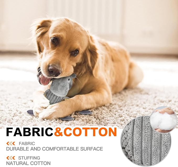 Squeaky Dog Toys for Boredom and Stimulating for Aggressive Chewer Stuffed Interactive Dog Toys for Large Dogs Puppy Toys for Teething Durable Dog Chew Toys