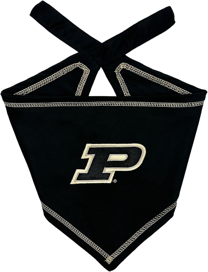 Pets First NCAA Purdue Boilermakers TIE Bandana, Size Large/X-Large. Dog Bandana Scarf Bib for Pet Cat Dog. The Ultimate Game-Day, Party Bandana