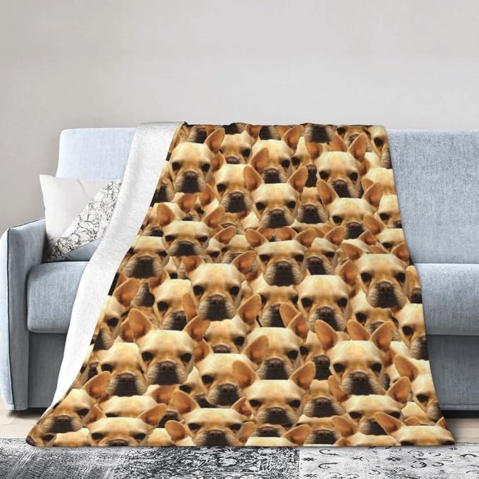 Funnylife Custom Dog Face Blankets 30" x 40" Personalized Pet Photo Blanket for Dog Dad Mom Pet Lover Gifts