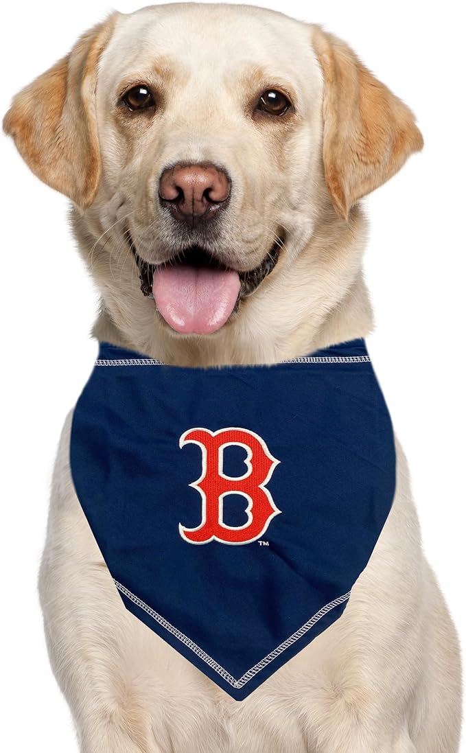 Pets First MLB Boston RED SOX TIE Bandana, Small/Medium. Dog Bandana Scarf Bib for Pet Cat Dog. The Ultimate Game-Day, Party Bandanna, Birthday Event