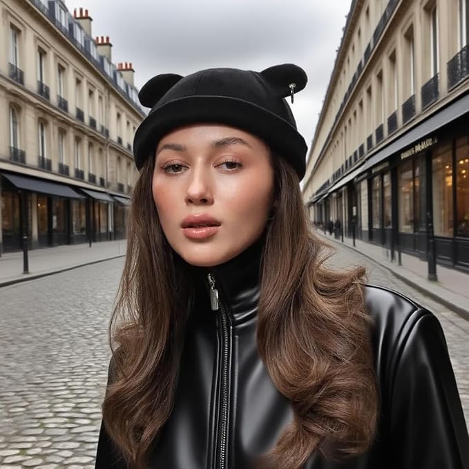 Malaxlx Cat Ear Docker Cap for Women Men – Brimless Cotton Sailor Beanie Skull Cap