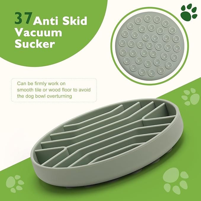 Slow Feeder Dog Bowls Silicone Maze Food Bowl Feeders Pet Puzzle Lick Mat to Slow Down Eating for Small Breed Size Dogs
