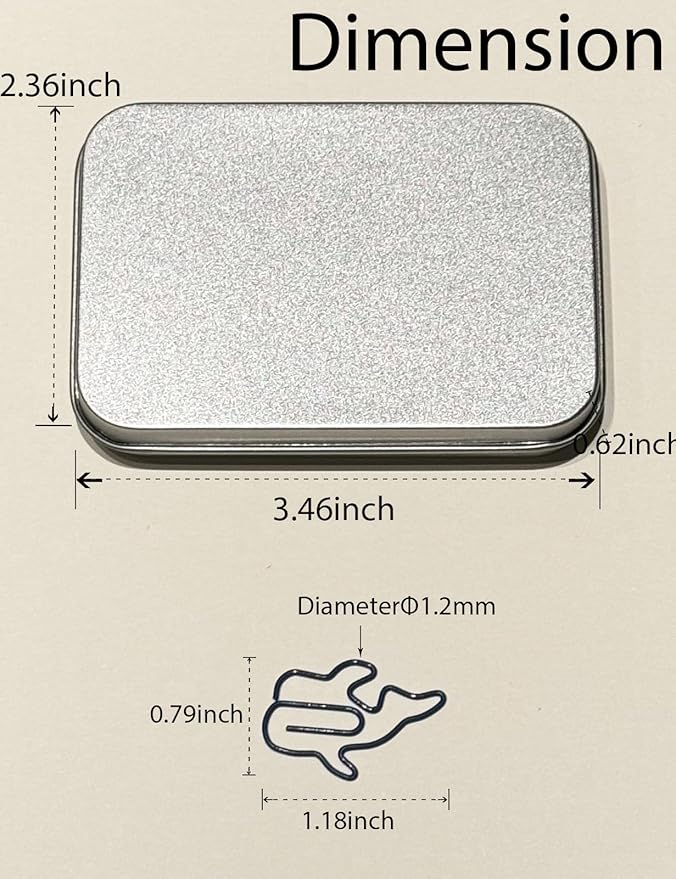 Cute Paper Clips, 60PCS Whale Fish Paper Clips Animal Bookmarks Clips, Assorted Colors, Fun Office Gifts for Women Men Coworkers Teachers Students Girls Boys, Christmas Gifts