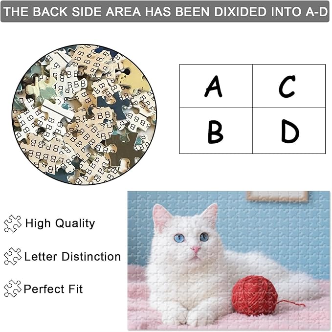 Custom Photo Puzzle, Personalized Jigsaw Puzzle from Your Photos in 200/300/500/1000/1500 Pieces, Custom Puzzle Gift for Families, Pets, Weddings, Anniversaries, Christmas and Couples(300-horizontal)