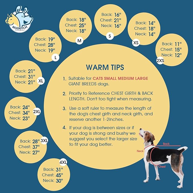 ROZKITCH Dog Fleece with Legs, Pet Windproof Warm Cold Weather Jacket Vest with Luminous Zipper, Jumpsuit Apparel Outfit Clothes for Small Medium Large Dog Shark XS