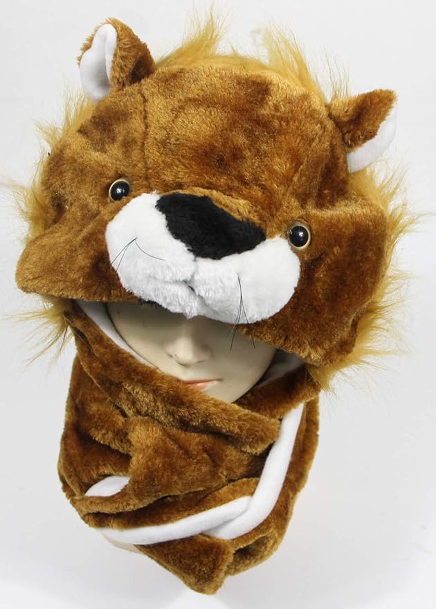 Plush Novelty Animal Hat: One Size Fits All Adults & Children/Soft, Warm Beanie Hat