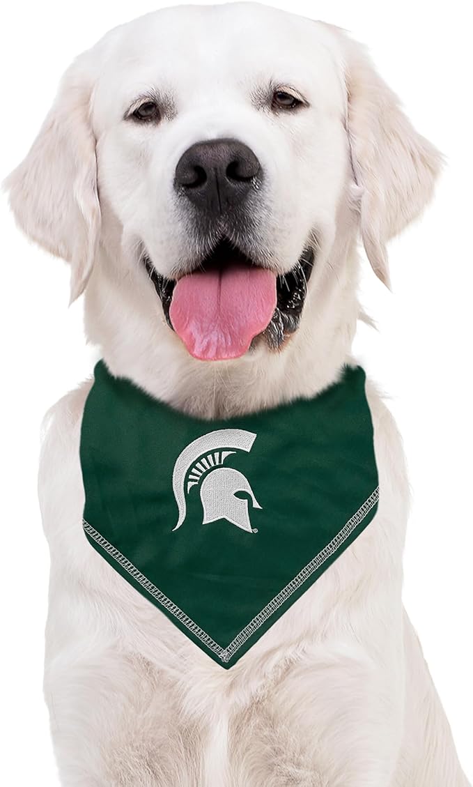 Pets First NCAA Michigan State Spartans Tie Bandana, Large/x-Large. Dog Bandana Scarf Bib for Pet Cat Dog. The Ultimate Game-Day, Party Bandana (MS-3550) (MS-3550-L-XL)