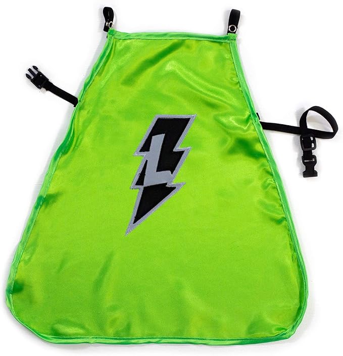 Everfan Personalized Dog Superhero Cape (X Large 25" Long (50-90 lbs), Lime Green)