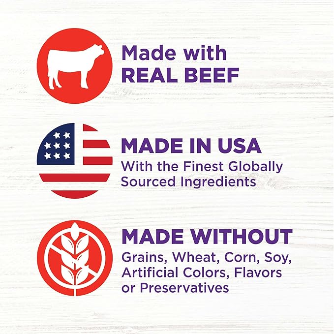 Wellness Bowl Boosters Hearty Toppers, Wet Dog Food Topper for Small, Medium, & Large Breeds, Grain Free, Natural, Beef & Green Beans in Broth, 5.5 Ounce Pouch (Pack of 12)