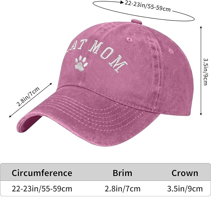 Black Cat Hat,Ragdoll Cat Embroidered Adjustable Cotton Baseball Cap for Men Women,Gifts for Cat Lovers