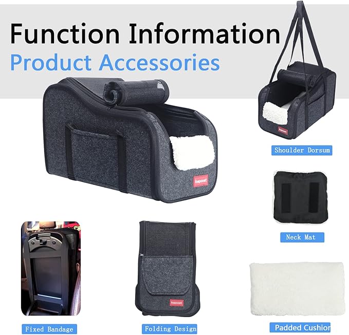 Center Console Dog Car Seat,Console Dog Car Seats for Small Dogs Pet & Cat