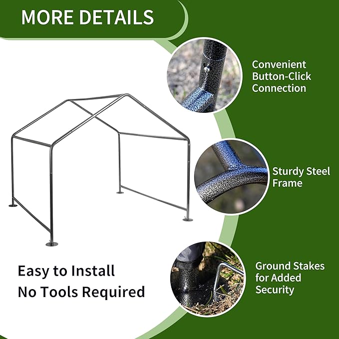 Summertrail Extra Large Dog House Outside, Dog Tent Outdoor, Big Dog Shade Shelter Doghouse Canopy, Water Resistant Dog shelter with Ground Nail, Gray Sun Rain Cover for Pet Cat Livestock 4'x 4'x 3.3