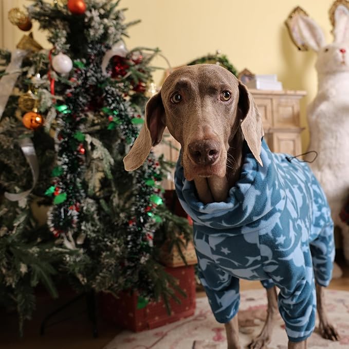 ROZKITCH Dog Fleece with Legs, Pet Windproof Warm Cold Weather Jacket Vest with Luminous Zipper, Jumpsuit Apparel Outfit Clothes for Small Medium Large Dog Shark XS