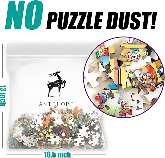 Antelope - 1000 Piece Puzzle for Adults, Time Square Adventure Jigsaw Puzzles 1000 Pieces, High Resolution, Matte Finish, Smooth Edging, No Dust Creative Artistic Puzzle