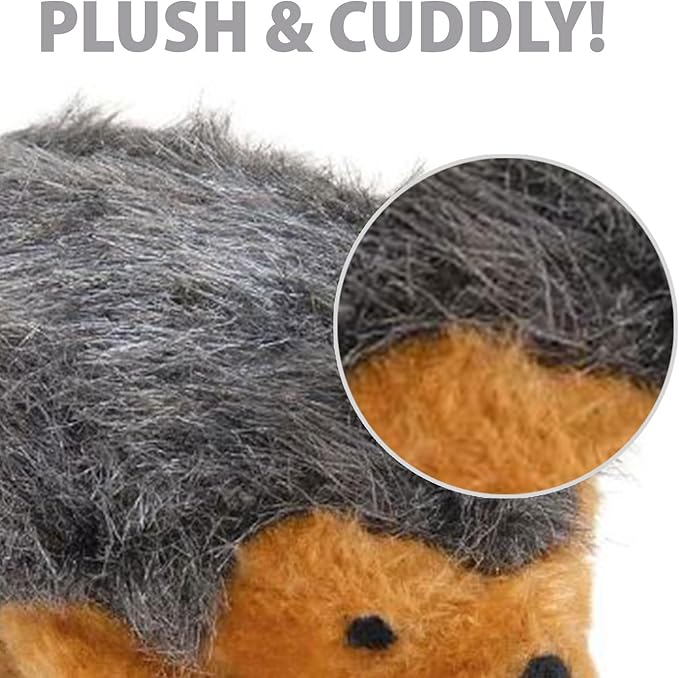 Jeffers Pet Plush Dog Toy with Squeaker, Hedgehog 6" - Soft Crinkle Fabric, Safe & Durable, Healthy Fun for Small & Medium Dogs, Interactive Play, Fetch, Tug - Best Gift for Active Games