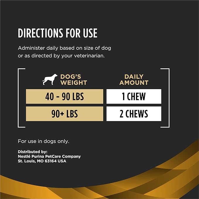 Purina Pro Plan Veterinary Joint Care Supplement for Large Breed Dogs Hip and Joint Supplement - 5.29 oz. Pouch