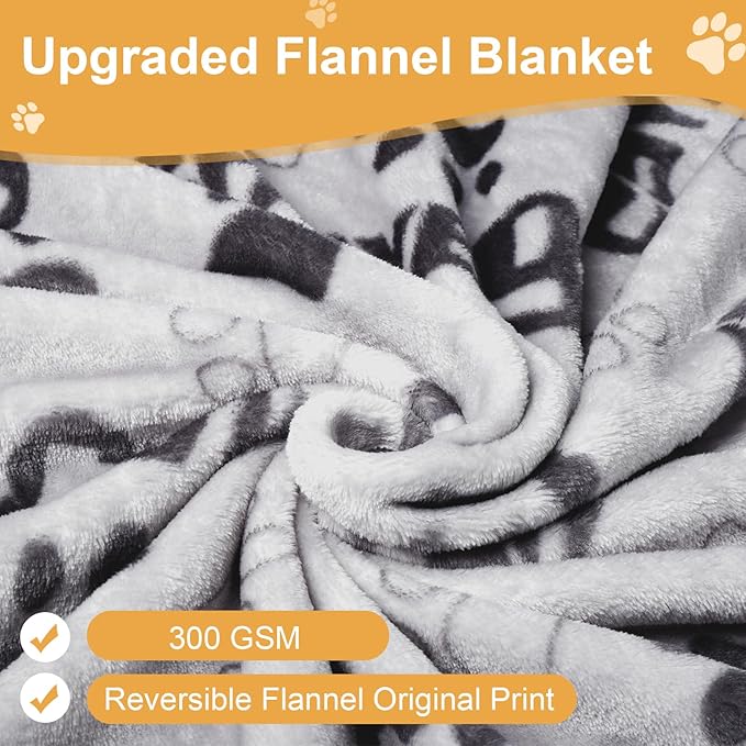 Dog Blanket, Premium Soft Dog Blanket Washable, 41x31inch Puppy Essentials Dog Product Cat Blankets Throw for Medium Small Dogs, Pet Dog Gifts, 2024 New Upgraded Doggy Blankets, Grey