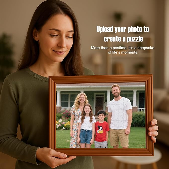 Custom Photo Puzzle, Personalized Jigsaw Puzzle from Your Photos in 200/300/500/1000/1500 Pieces, Custom Puzzle Gift for Christmas, Pets, Weddings, Anniversaries, Adults and Couples(200-horizontal)