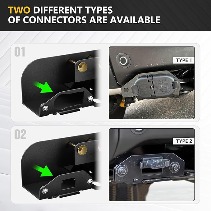 for Ford Bronco Hitch Tow Trailer Kit Compatible for 2021 2022 2023 2024 2025 Ford Bronco 2 Door & 4 Door Hitch Receiver with Cover, 2 Inch Rear Bumper Towing Hook (Exclude Bronco Sport)