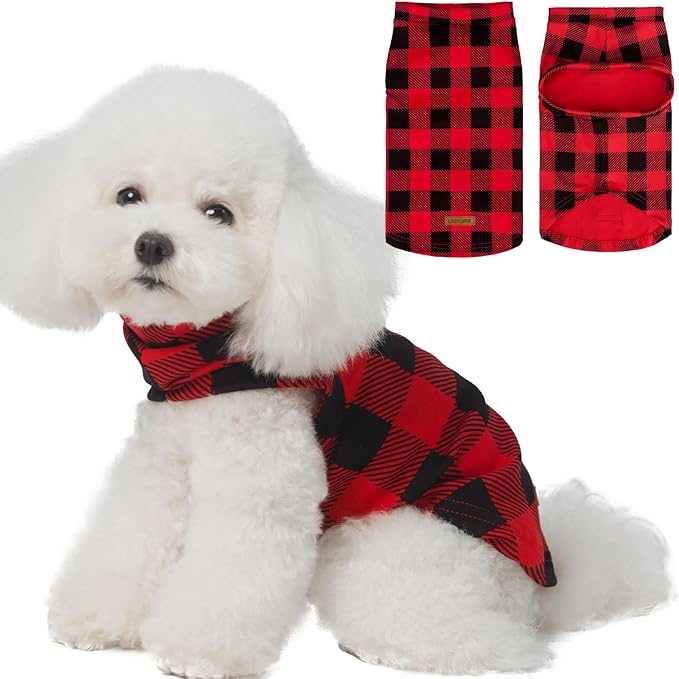 EXPAWLORER Soft Cat Sweater - Checked Sweaters for Cats Only Warm Kitten Clothes, Fall and Winter Pet Coat Pullover Design, Fleece Sweatshirt Clothing Also for Puppy Small Dogs, Large