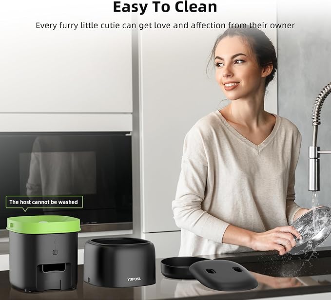 Automatic Cat Feeder, 5G WiFi Cat Food Dispenser with Freshness Preservation, 2L Timed Cat Feeder with APP Remote,15 Meals Per Day, Programmable Portion Size, Auto Pet Feeder Also for Small Dogs