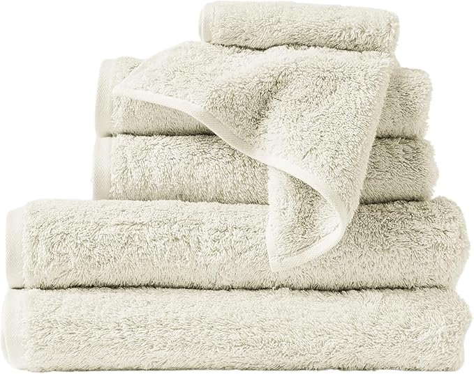 Coyuchi Cloud Loom Organic Towels, 6 Piece Set (Undyed)