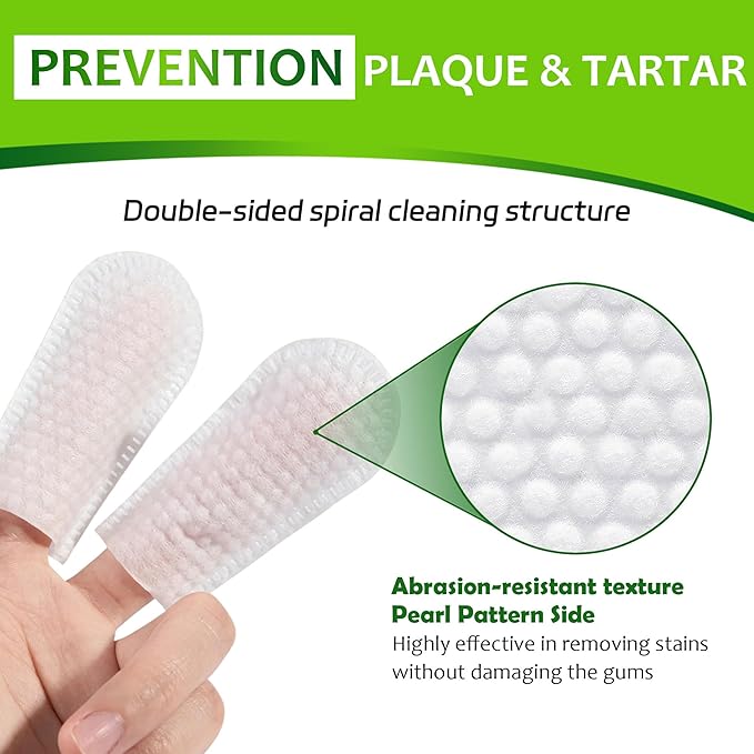 Dental Care Wipes for Dogs and Cats, 50 Count, Teeth and Gum Cleaning, Plaque and Tartar Removal, Larger and Wider Version