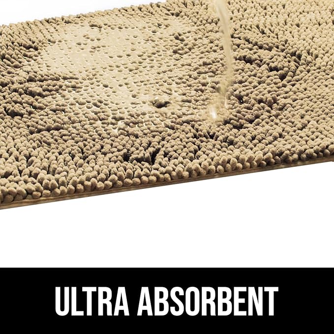 Muddy Mat® Dog Blanket - Chenille Water Absorption Blanket for Bed & Couch Cover for Dogs Washable, Anti-Slip Soft and Durable Furniture Protector for Dogs - Beige 52"x72"