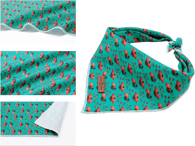 Lionet Paws Thanksgiving Dog Bandana Washable Cotton Handkerchief Scarf Triangle Bandana for Small Medium Large Dogs Girl Boy