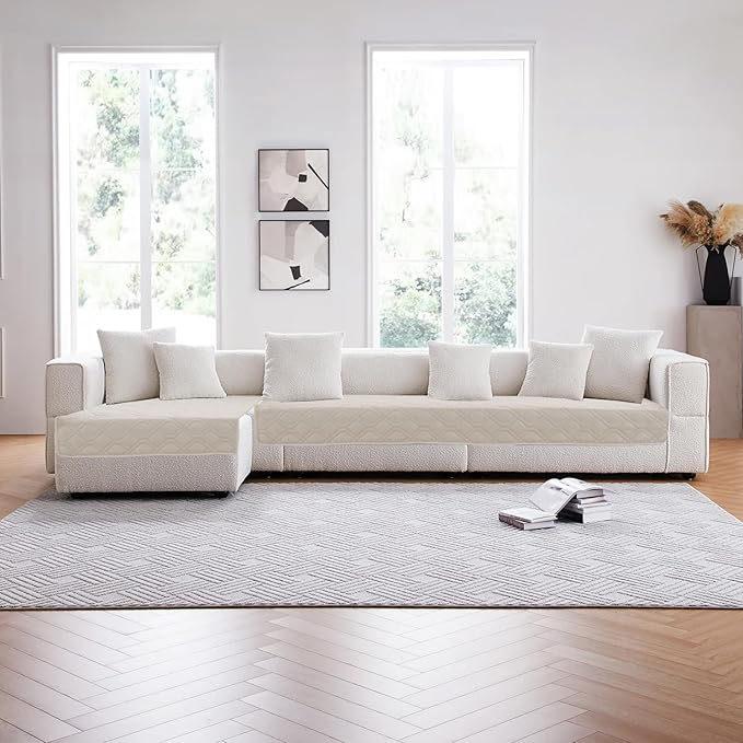 PrinceDeco Waterproof Dog Blanket Pet Bed Cover for Furniture Bed Couch Sofa Loveseat with Anti-Slip Back (32x62 Inch, French Oak)