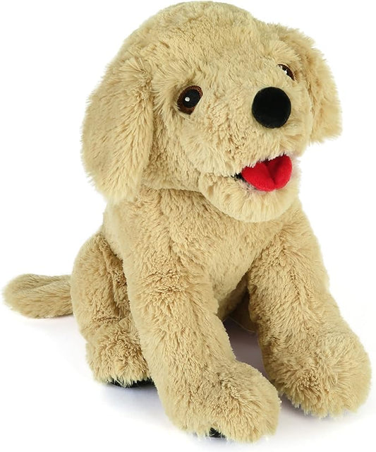 LotFancy Dog Stuffed Animals, 12 inch Cuddly Golden Retriever Stuffed Animals, Sitting Puppy Dog Plush Toy, Birthday Gift for Kids Boys Girls