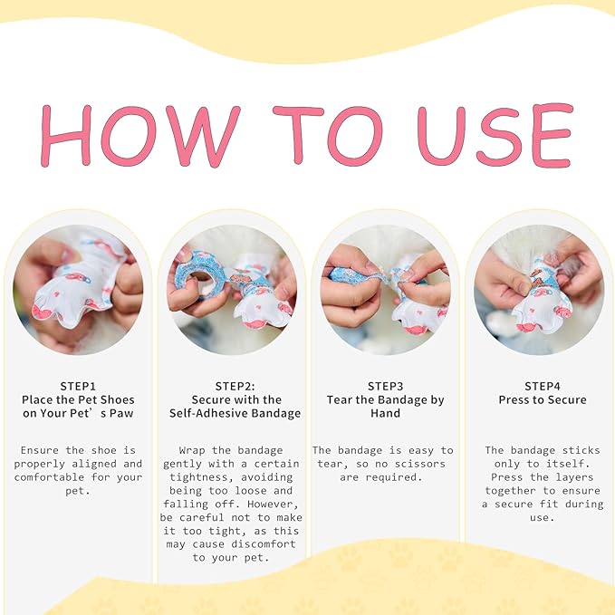 Disposable Dog Booties for Dog Cats, Pet Booties Waterproof and Breathable with Adjustable Bandage,Unstoppable Paw Protectors for Dogs Cats, 20 Counts(S)