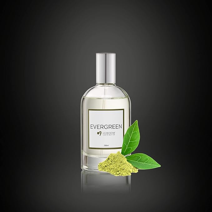 iGroom Pet Perfume Evergreen, Luxury Pet Beauty Care, Clean Botanical Scent, Long Lasting, Made in USA, 100 ml