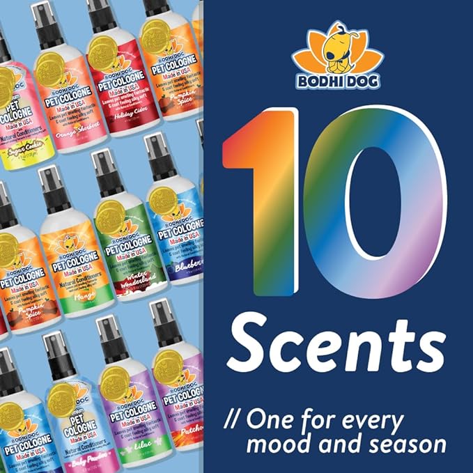 Bodhi Dog Premium Dog Cologne - Deodorizing Dog Perfume & Conditioner for Dogs & Cats - Natural Long Lasting Spray for Pets - Gentle & Safe Formula, Made in USA (Orange Sherbert 8 Fl Oz)