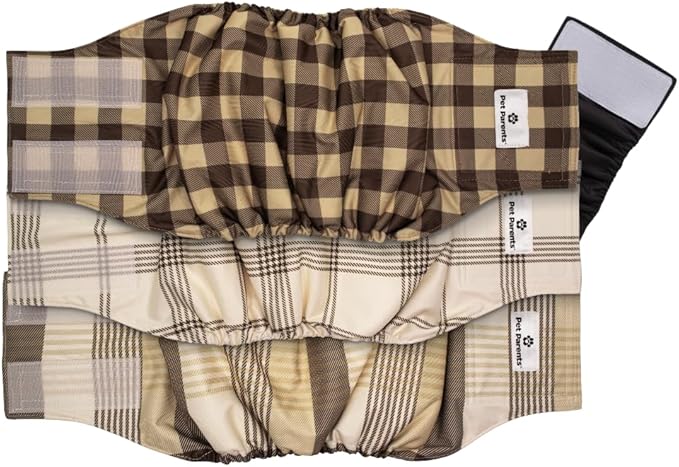 Pet Parents® Washable Belly Bands for Male Dogs (3pack) + Extendrs® of Durable Dog Diapers Male, Premium Male Dog Diapers & Dog Wraps (Medium, Oxford)